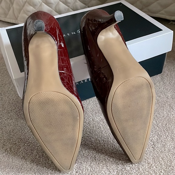 Like New Burgundy Patent Heels from Karen Scott - Picture 7 of 9
